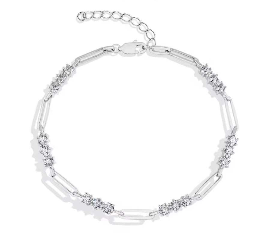 3.0mm Round Cut Moissanite Bracelets 19