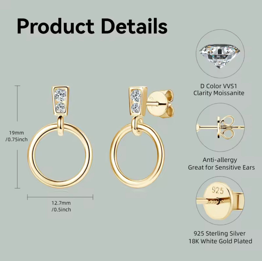 Circle Pendant Earrings