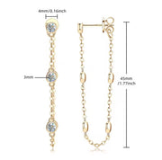 Long Chain Tassel Earrings