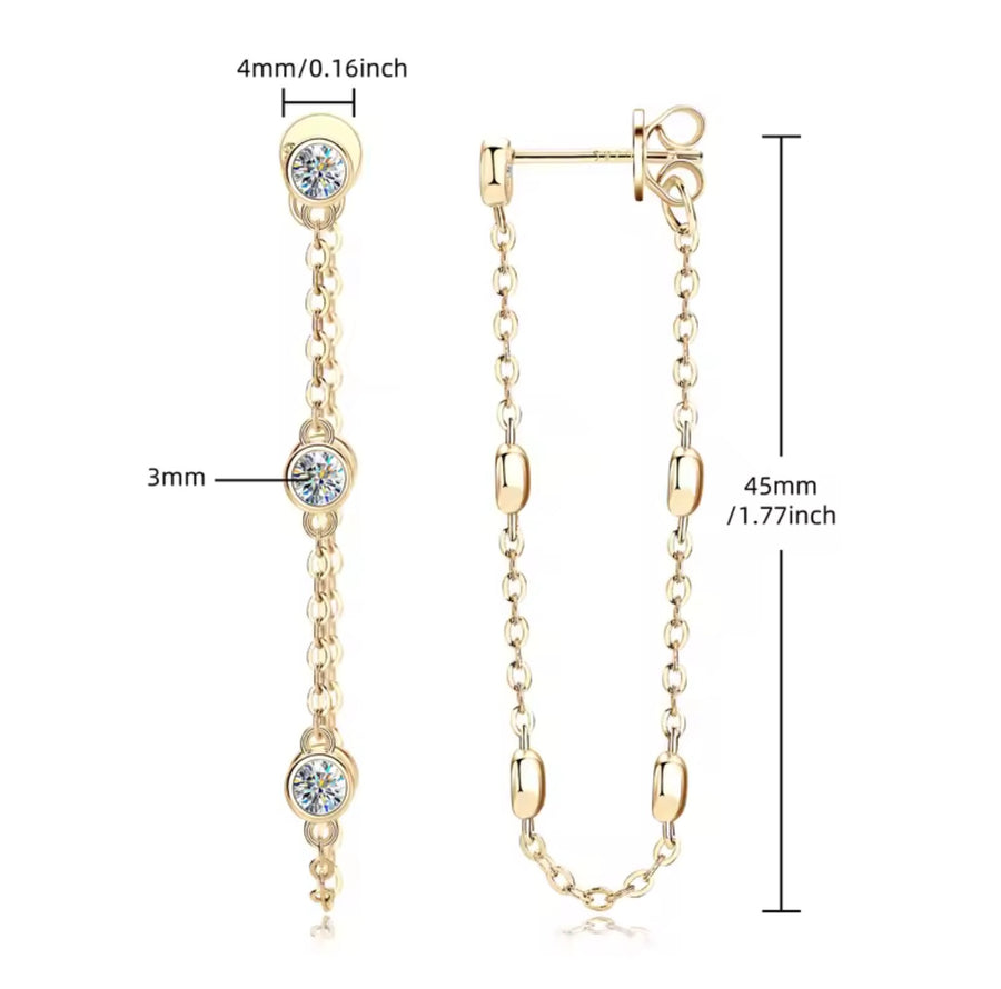 Long Chain Tassel Earrings