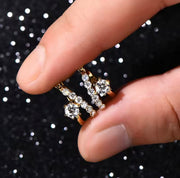 Sparkling 4MM&2MM Moissanite Earring