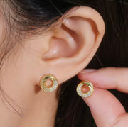 Earrings Pave Setting