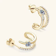 C-shaped Stud Earrings