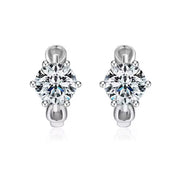 Shining1CT Round Moissanite Hoop Earrings
