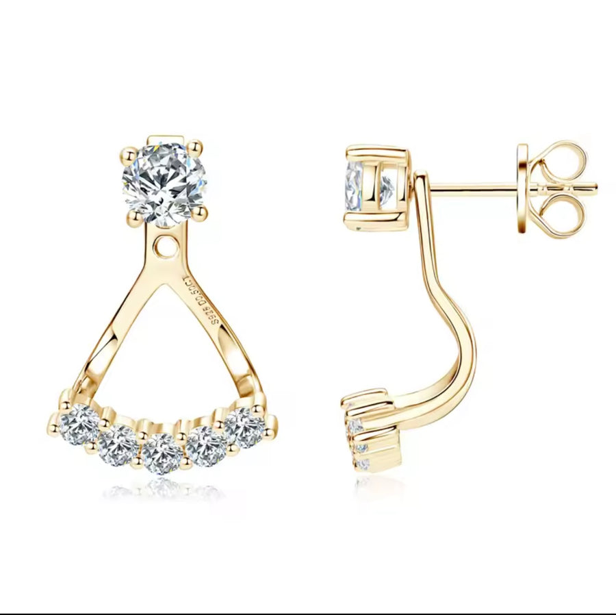 Stud Earrings Front And Back