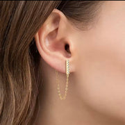 1.4 mm Chain Tassel Earring
