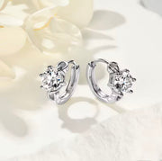 Shining1CT Round Moissanite Hoop Earrings