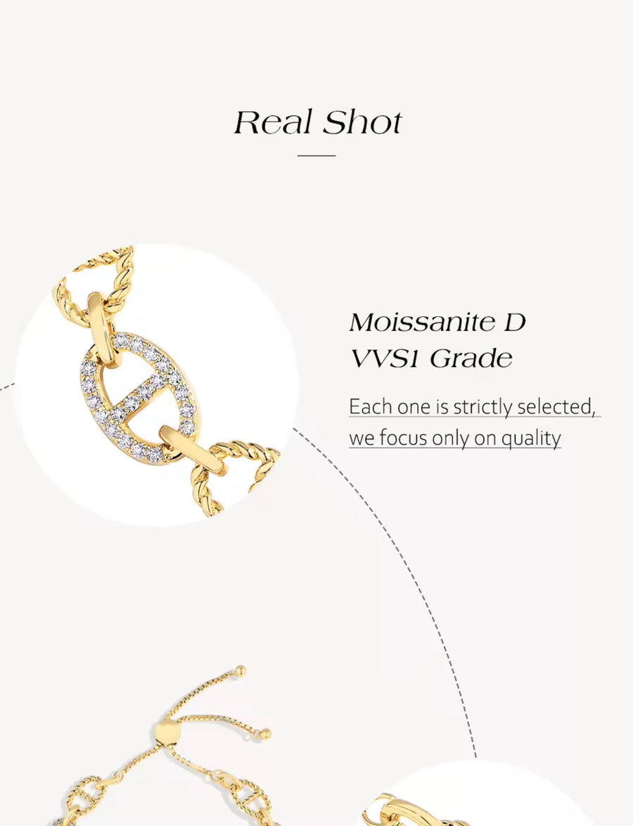Adjustable chain Sparkling Hand Fine Jewelry 24