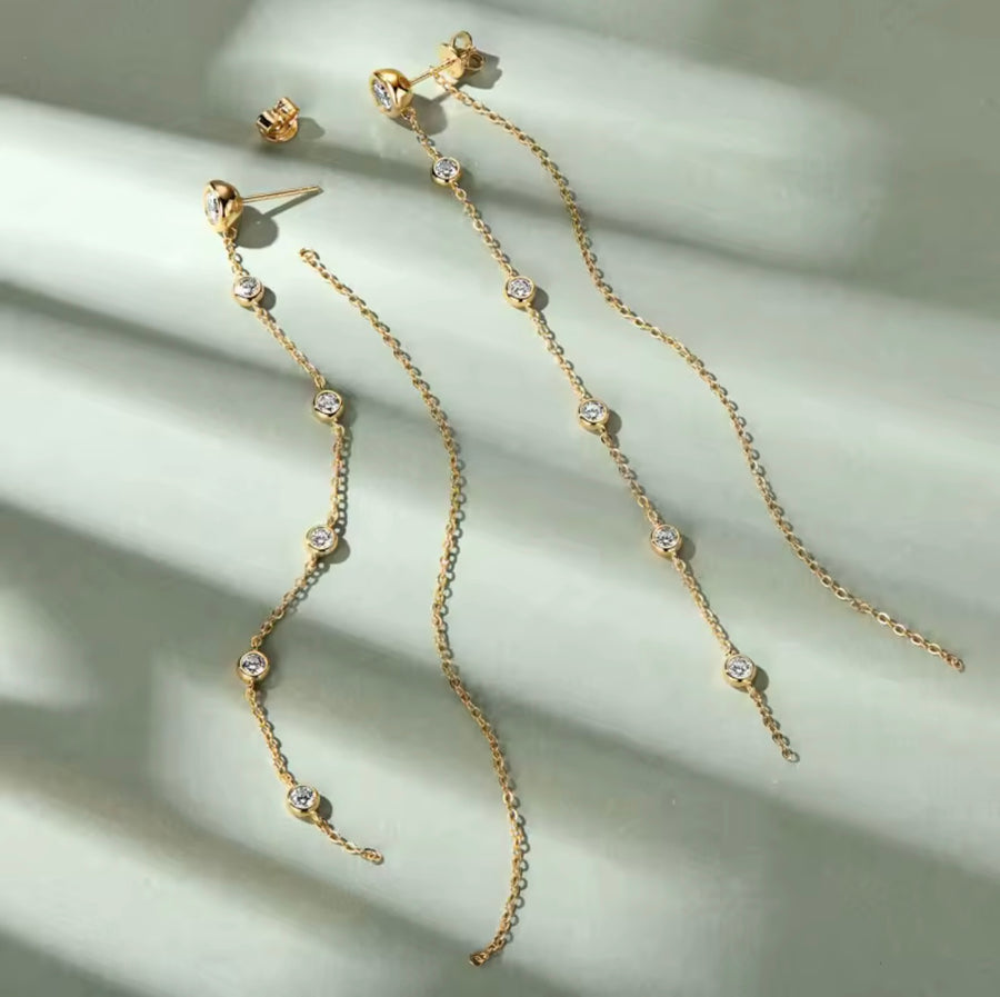 Long Tassel Chain Earring