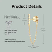 1.4 mm Chain Tassel Earring