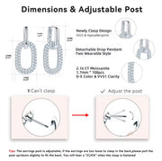 1.7mm Shiny Moissanite Earrings Charm