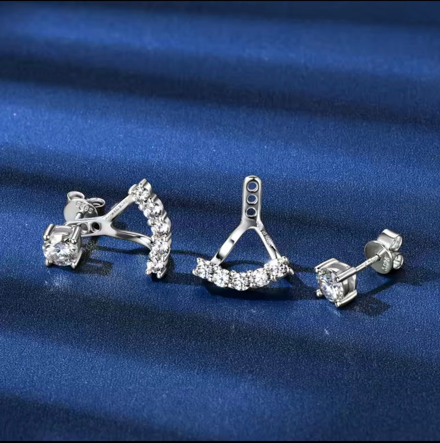 Stud Earrings Front And Back