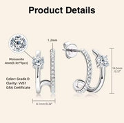 C-shaped Stud Earrings
