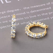 4.0mm Moissanite Huggie Hoop Earrings