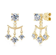 Double Wear Stud Earring Pendientes Plata