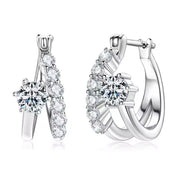 Sparkling 4MM&2MM Moissanite Earring