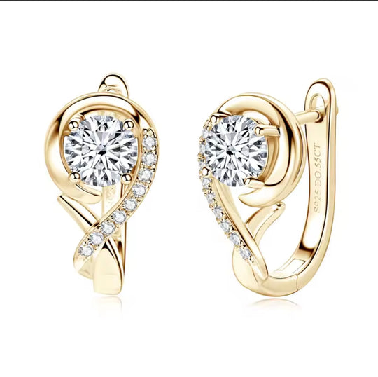 Infinity Moissanite Diamond Earring