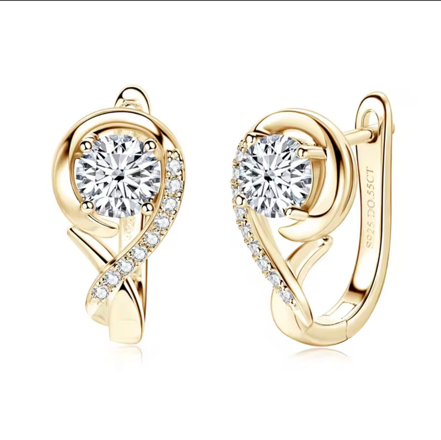 Infinity Moissanite Diamond Earring