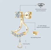 Stud Earrings Front And Back