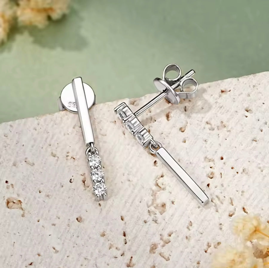 Pendientes Plata 925 Sterling Silver Stud Earring