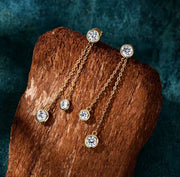 Double Chain Pendant Earrings