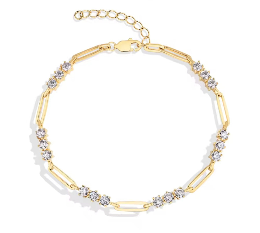 3.0mm Round Cut Moissanite Bracelets 19