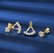 Stud Earrings Front And Back