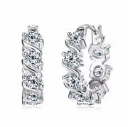 4.8CTTW. Sparkling Round Cut Moissanite Earring