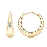 2.5mm Moissanite Hoop Earrings