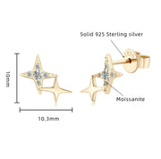 Star Earring Round Cut 2.0mm(0.03ct*2pcs)