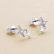 Star Earring Round Cut 2.0mm(0.03ct*2pcs)