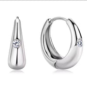 2.5mm Moissanite Hoop Earrings
