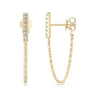 1.4 mm Chain Tassel Earring