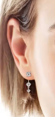 Front Back Double Sided 2 in 1 Pierced Ear