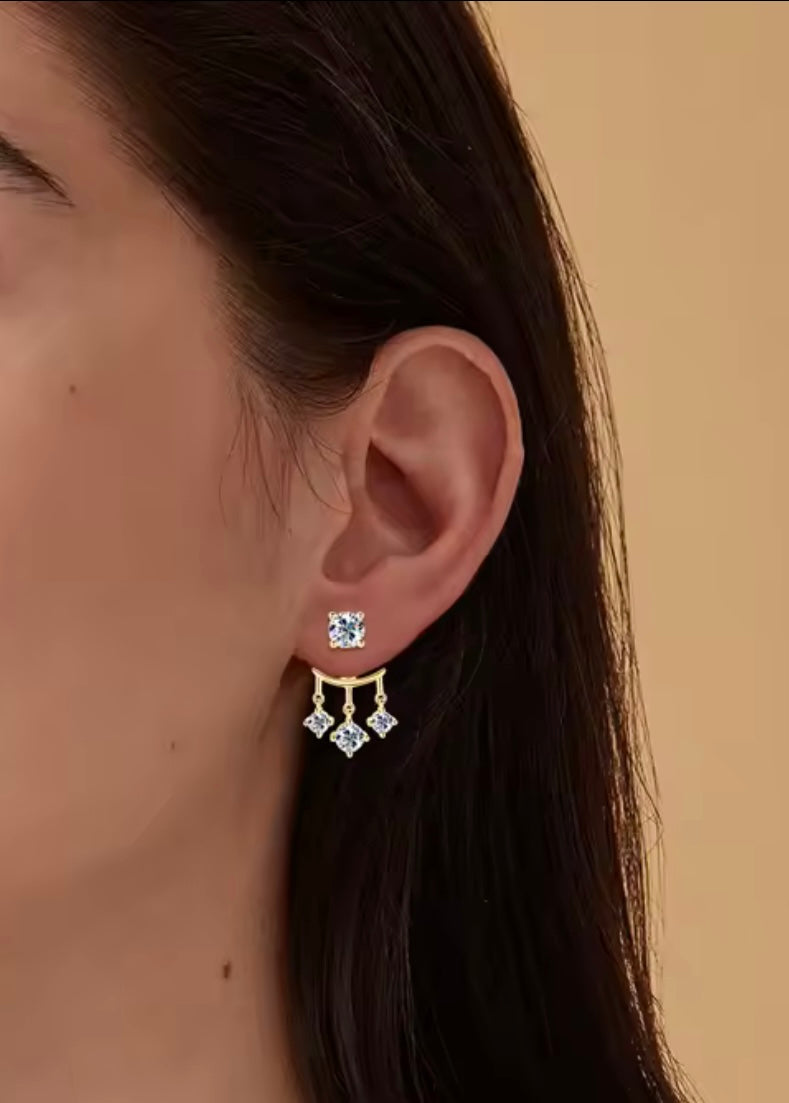 Double Wear Stud Earring Pendientes Plata