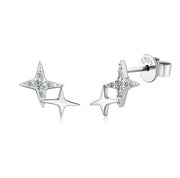 Star Earring Round Cut 2.0mm(0.03ct*2pcs)