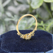 Three side gems ring