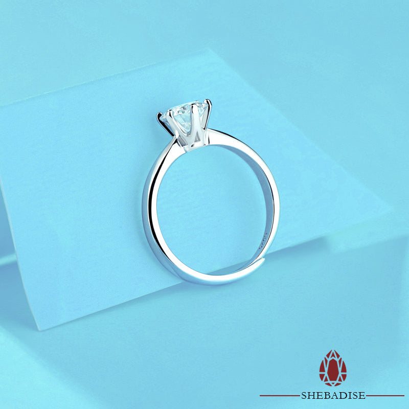 SHEBA Moissanite Silent Leaf Ring