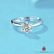 SHEBA Moissanite Silent Leaf Ring