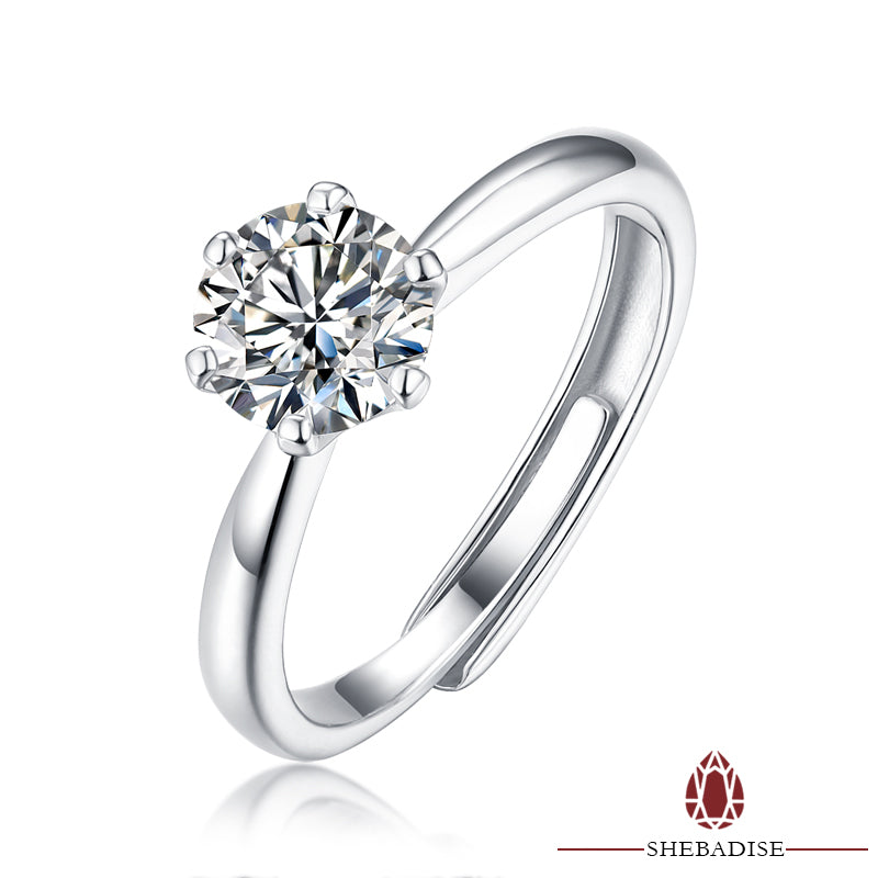 SHEBA Moissanite Silent Leaf Ring