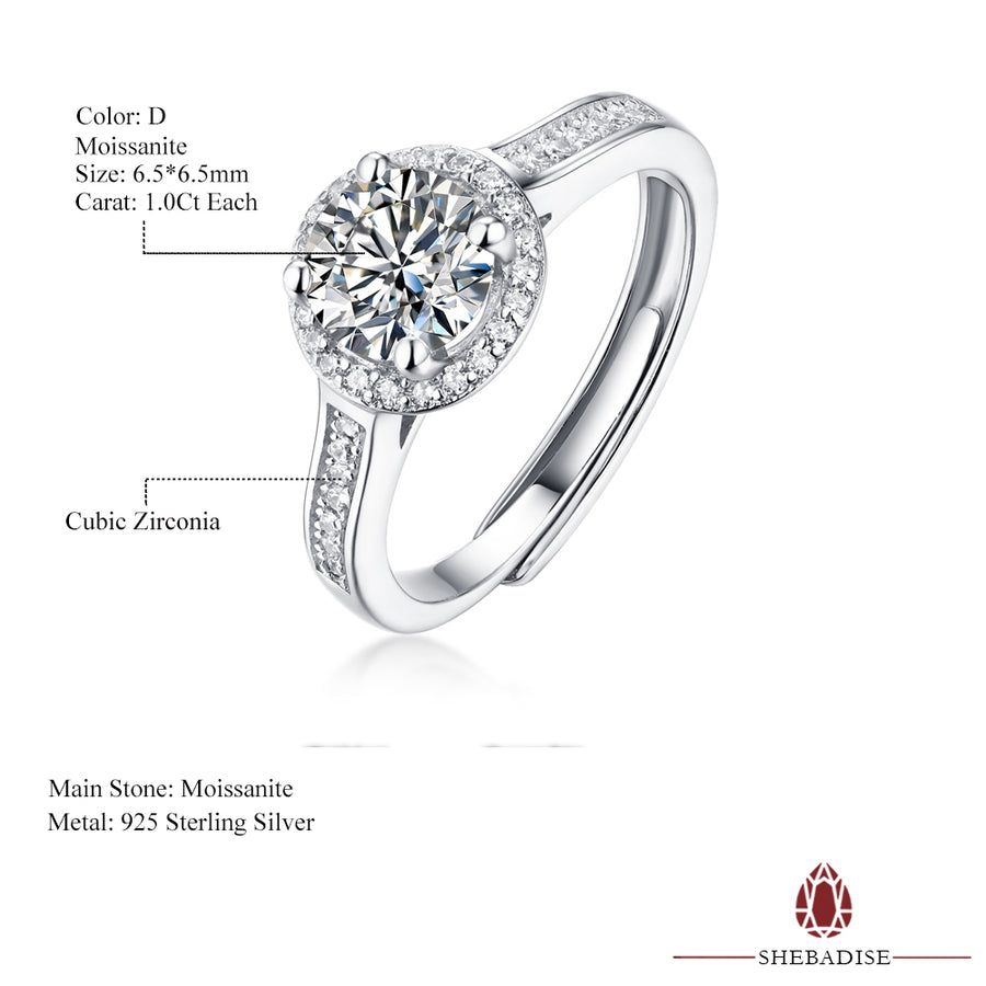Anel de Oração Real SHEBA Moissanite