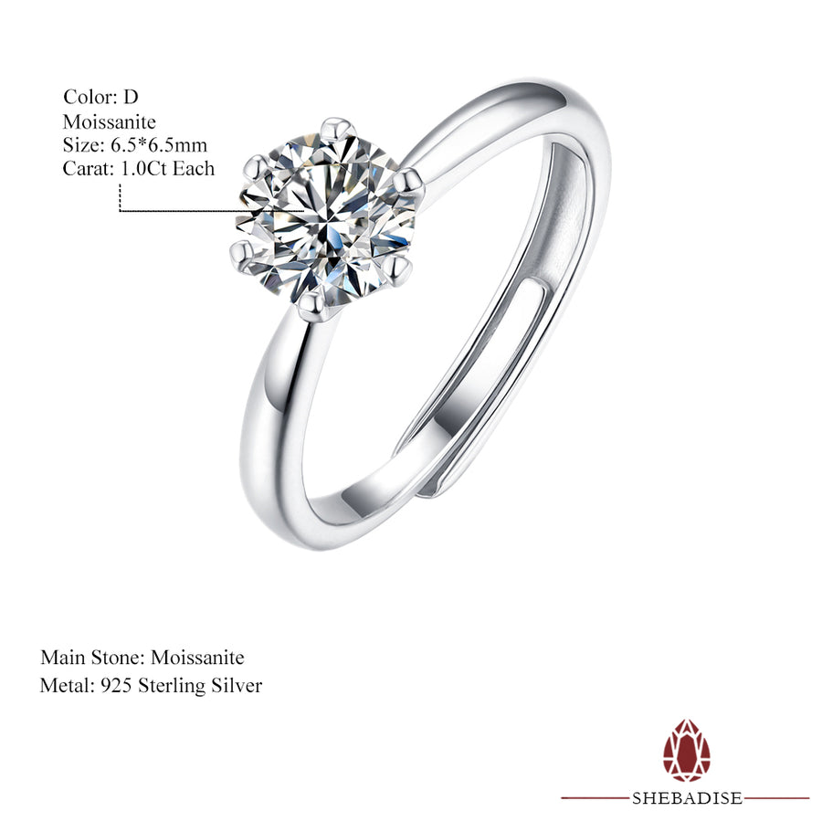 SHEBA Moissanite Silent Leaf Ring
