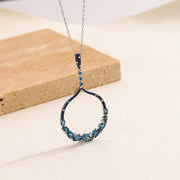 London Blue Circle Necklace