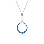 London Blue Circle Necklace